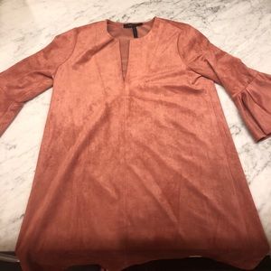 BCBG Faux Suede Dress